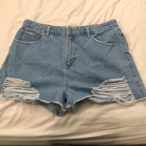 Princess Polly High Relaxed Distressed Shorts
